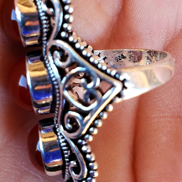 New Stunning Carnelian 925 Silver Statement Ring. - Picture 12 of 15